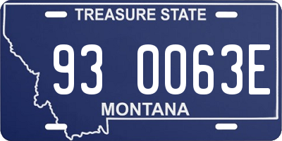 MT license plate 930063E
