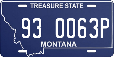 MT license plate 930063P