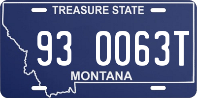 MT license plate 930063T