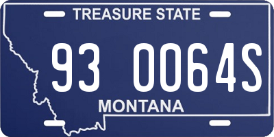 MT license plate 930064S