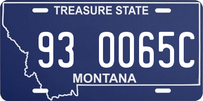 MT license plate 930065C
