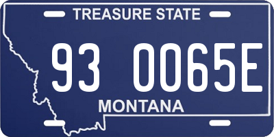 MT license plate 930065E