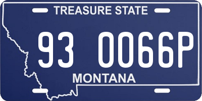 MT license plate 930066P