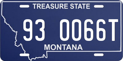 MT license plate 930066T