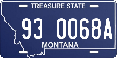 MT license plate 930068A