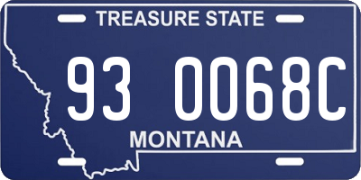 MT license plate 930068C