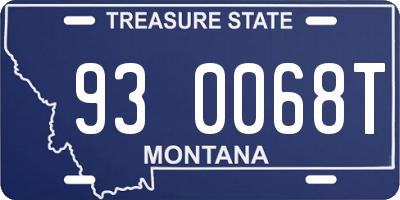 MT license plate 930068T