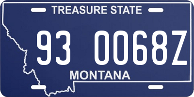 MT license plate 930068Z