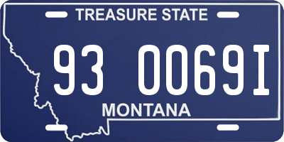 MT license plate 930069I