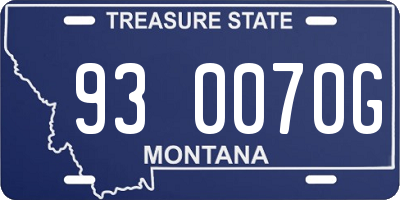 MT license plate 930070G