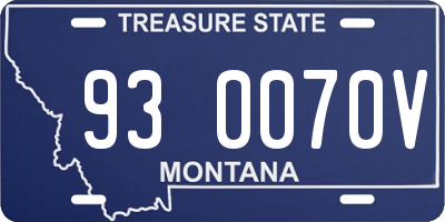 MT license plate 930070V