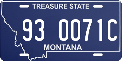 MT license plate 930071C