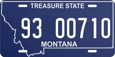 MT license plate 930071O