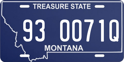 MT license plate 930071Q