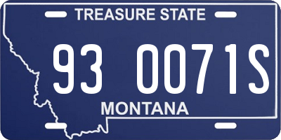 MT license plate 930071S