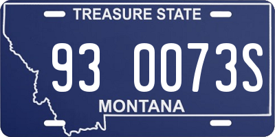 MT license plate 930073S
