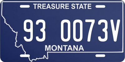 MT license plate 930073V