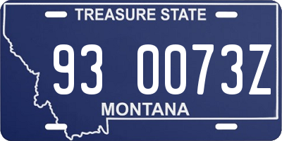 MT license plate 930073Z