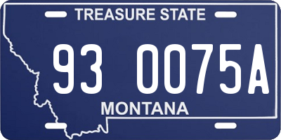 MT license plate 930075A