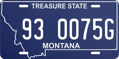 MT license plate 930075G