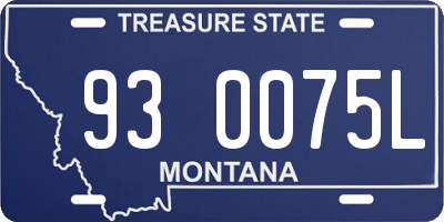 MT license plate 930075L