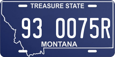 MT license plate 930075R