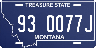 MT license plate 930077J