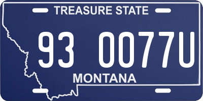 MT license plate 930077U