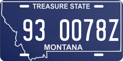 MT license plate 930078Z