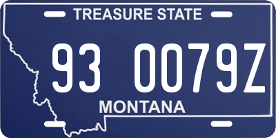 MT license plate 930079Z