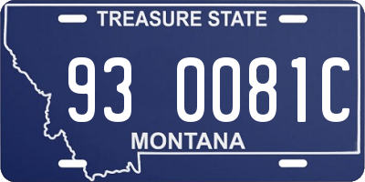 MT license plate 930081C