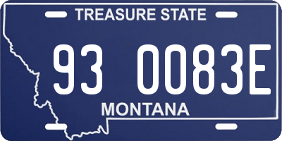 MT license plate 930083E