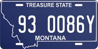 MT license plate 930086Y