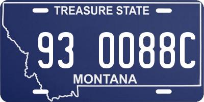 MT license plate 930088C