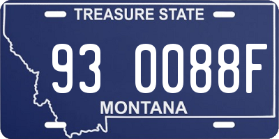 MT license plate 930088F