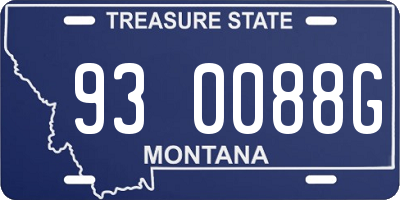 MT license plate 930088G