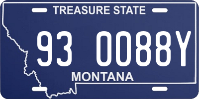 MT license plate 930088Y
