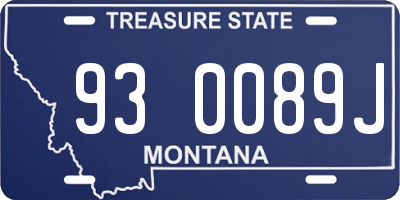 MT license plate 930089J