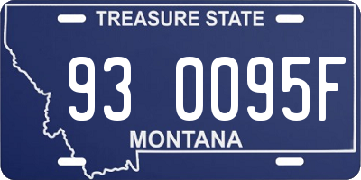MT license plate 930095F