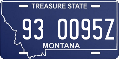 MT license plate 930095Z