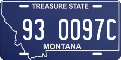 MT license plate 930097C