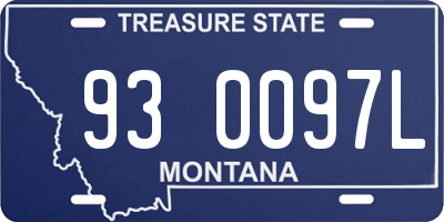 MT license plate 930097L