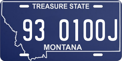 MT license plate 930100J