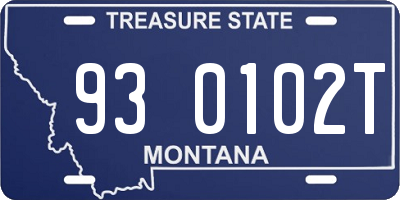 MT license plate 930102T