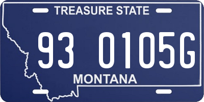 MT license plate 930105G