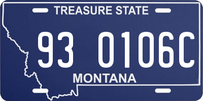 MT license plate 930106C