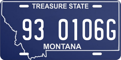 MT license plate 930106G