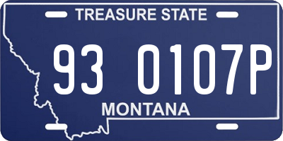 MT license plate 930107P