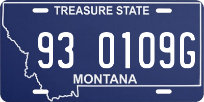 MT license plate 930109G