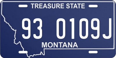 MT license plate 930109J